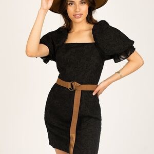 Elegant Black Textured Dress